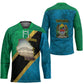 African Volcano Kilimanjaro Tanzania Hockey Jersey Grunge Flag Map of Tanzania