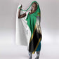African Volcano Kilimanjaro Tanzania Hooded Blanket Grunge Flag Map of Tanzania - African Pride