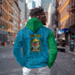 African Volcano Kilimanjaro Tanzania Hoodie Grunge Flag Map of Tanzania - African Pride