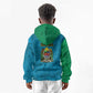 African Volcano Kilimanjaro Tanzania Kid Hoodie Grunge Flag Map of Tanzania - African Pride