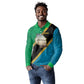 African Volcano Kilimanjaro Tanzania Long Sleeve Polo Shirt Grunge Flag Map of Tanzania - African Pride