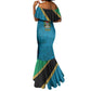 African Volcano Kilimanjaro Tanzania Mermaid Dress Grunge Flag Map of Tanzania - African Pride