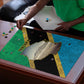 African Volcano Kilimanjaro Tanzania Puzzle Grunge Flag Map of Tanzania