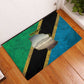 African Volcano Kilimanjaro Tanzania Rubber Doormat Grunge Flag Map of Tanzania - African Pride