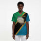 African Volcano Kilimanjaro Tanzania Scrub Top Grunge Flag Map of Tanzania