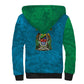 African Volcano Kilimanjaro Tanzania Sherpa Hoodie Grunge Flag Map of Tanzania - African Pride