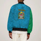 African Volcano Kilimanjaro Tanzania Sleeve Zip Bomber Jacket Grunge Flag Map of Tanzania - African Pride