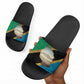 African Volcano Kilimanjaro Tanzania Slide Sandals Grunge Flag Map of Tanzania