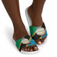 African Volcano Kilimanjaro Tanzania Slide Sandals Grunge Flag Map of Tanzania