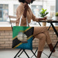 African Volcano Kilimanjaro Tanzania Tote Bag Grunge Flag Map of Tanzania