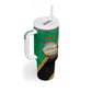 African Volcano Kilimanjaro Tanzania Tumbler With Handle Grunge Flag Map of Tanzania - African Pride