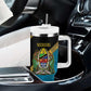 African Volcano Kilimanjaro Tanzania Tumbler With Handle Grunge Flag Map of Tanzania - African Pride