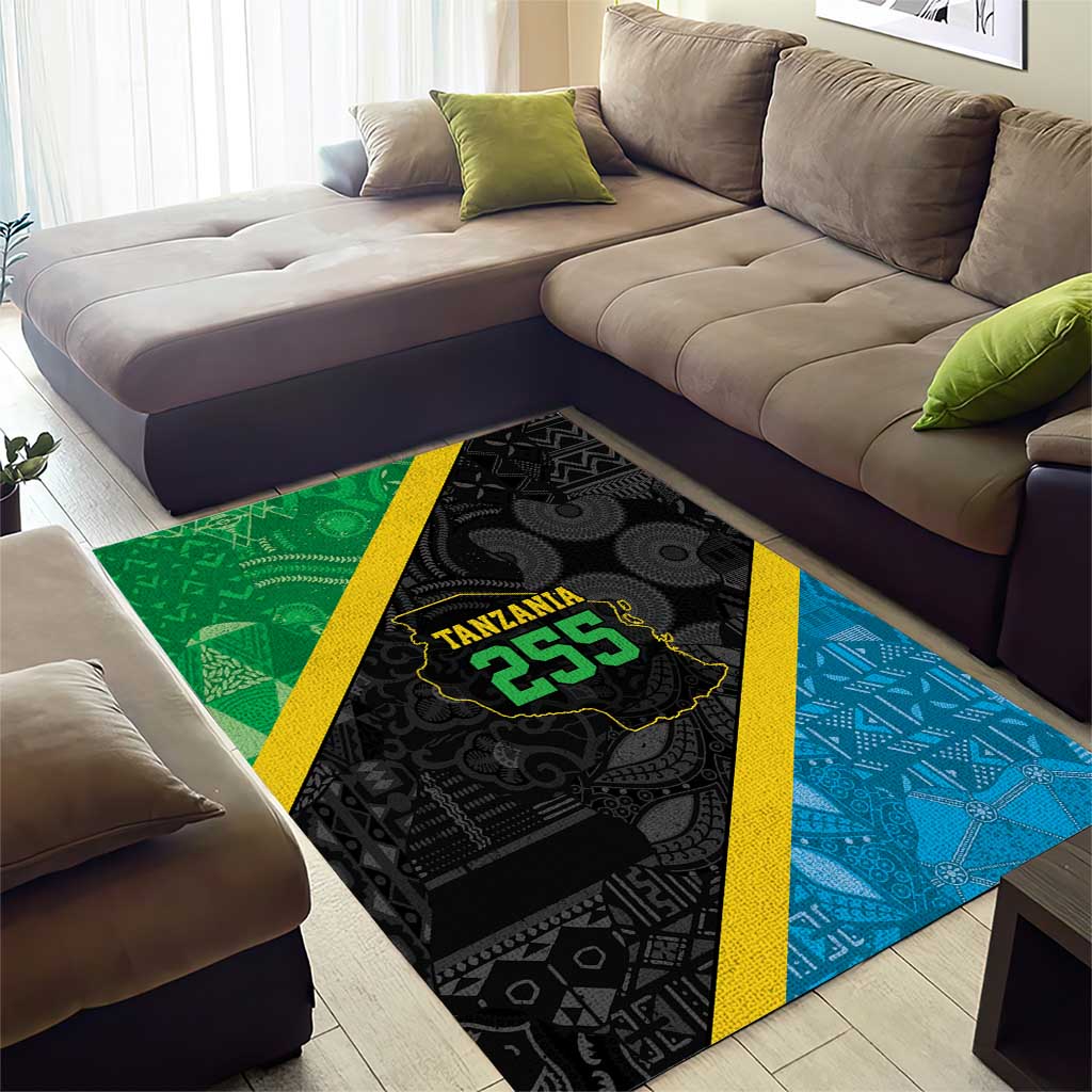Tanzania 255 Area Rug African Mix Pattern Flag Motif - African Pride