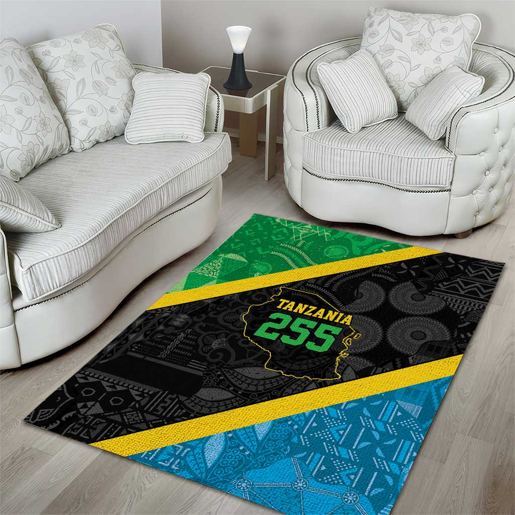 Tanzania 255 Area Rug African Mix Pattern Flag Motif - African Pride