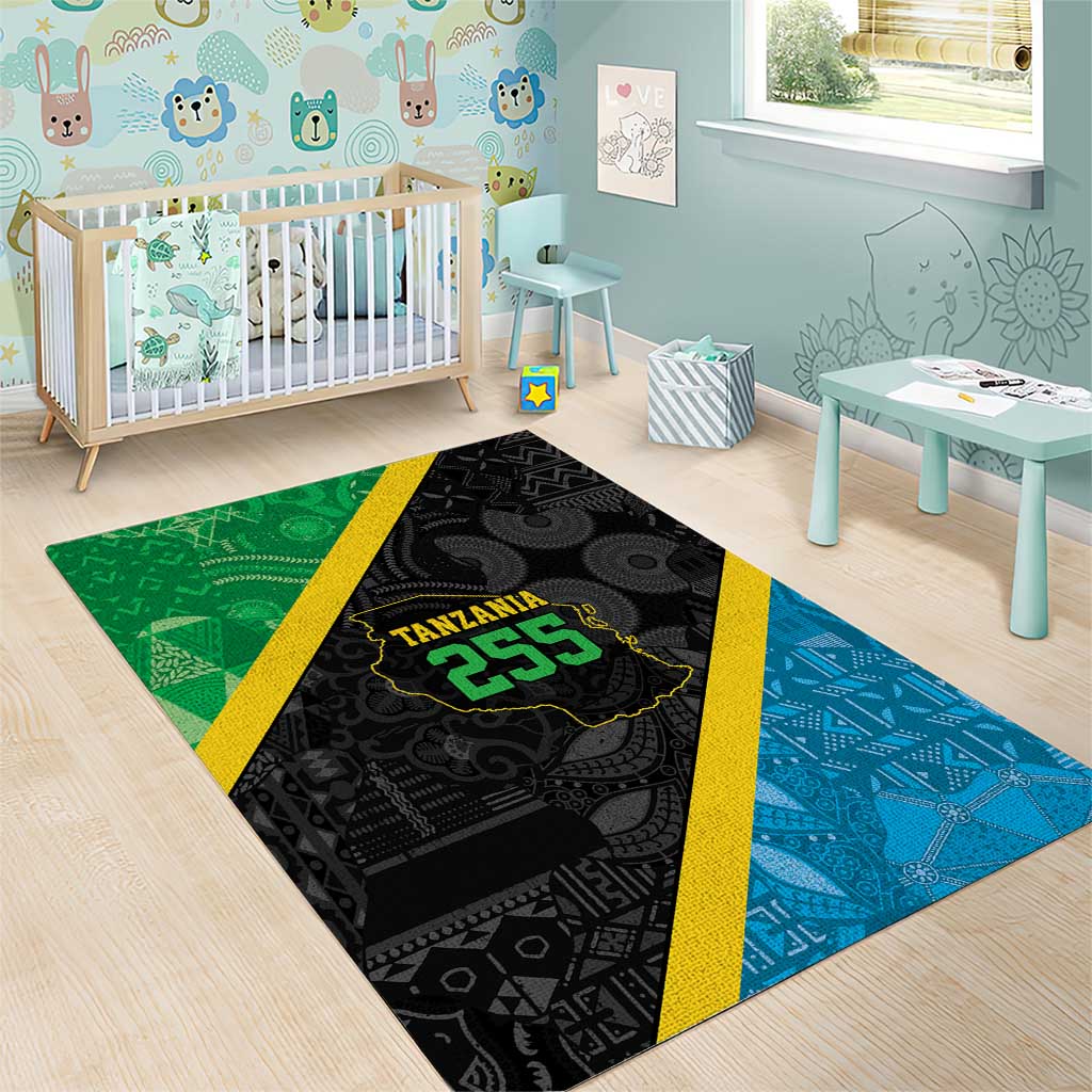Tanzania 255 Area Rug African Mix Pattern Flag Motif - African Pride