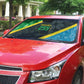 Tanzania 255 Auto Sun Shade African Mix Pattern Flag Motif