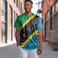 Tanzania 255 Baseball Jersey African Mix Pattern Flag Motif - African Pride