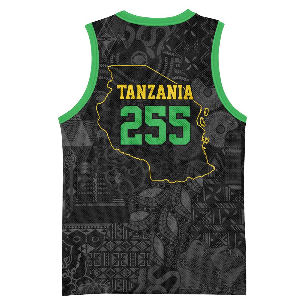 Tanzania 255 Basketball Jersey African Mix Pattern Flag Motif LT9