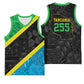 Tanzania 255 Basketball Jersey African Mix Pattern Flag Motif LT9