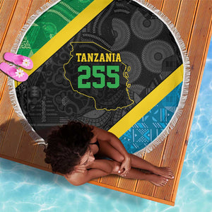 Tanzania 255 Beach Blanket African Mix Pattern Flag Motif - African Pride