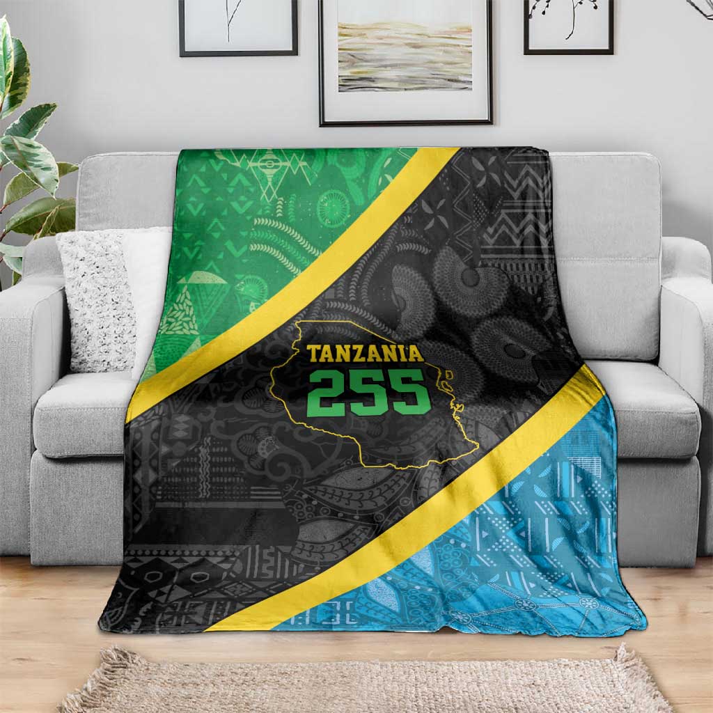 Tanzania 255 Blanket African Mix Pattern Flag Motif - African Pride