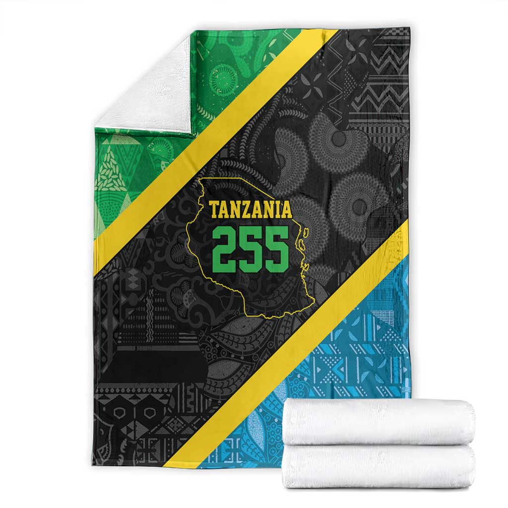 Tanzania 255 Blanket African Mix Pattern Flag Motif - African Pride