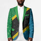 Tanzania 255 Blazer African Mix Pattern Flag Motif