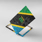 Tanzania 255 Canvas Wall Art African Mix Pattern Flag Motif - African Pride