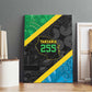 Tanzania 255 Canvas Wall Art African Mix Pattern Flag Motif - African Pride