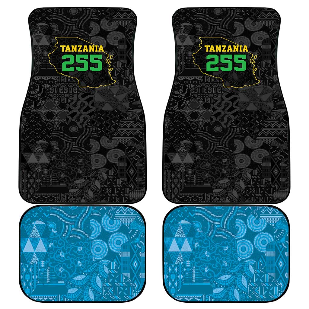 Tanzania 255 Car Mats African Mix Pattern Flag Motif - African Pride