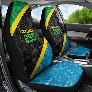 Tanzania 255 Car Seat Cover African Mix Pattern Flag Motif - African Pride