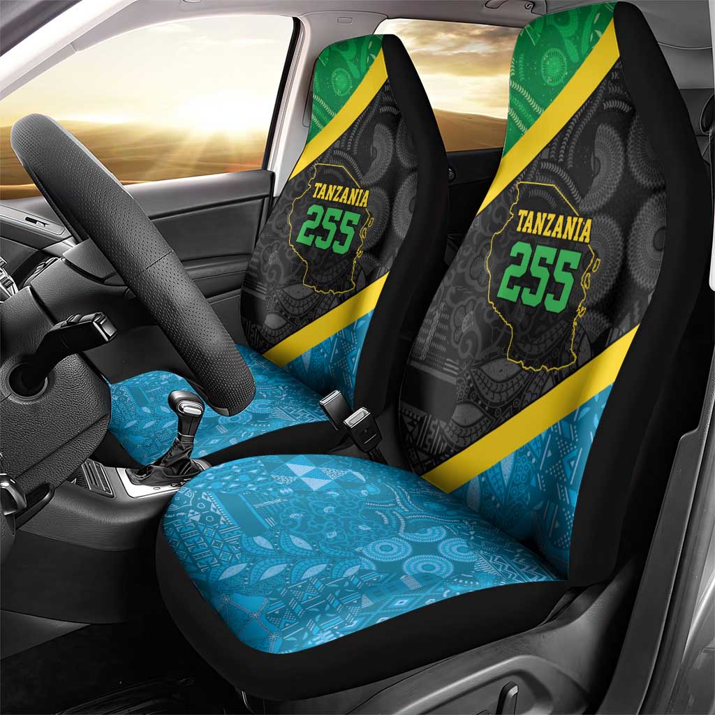Tanzania 255 Car Seat Cover African Mix Pattern Flag Motif - African Pride