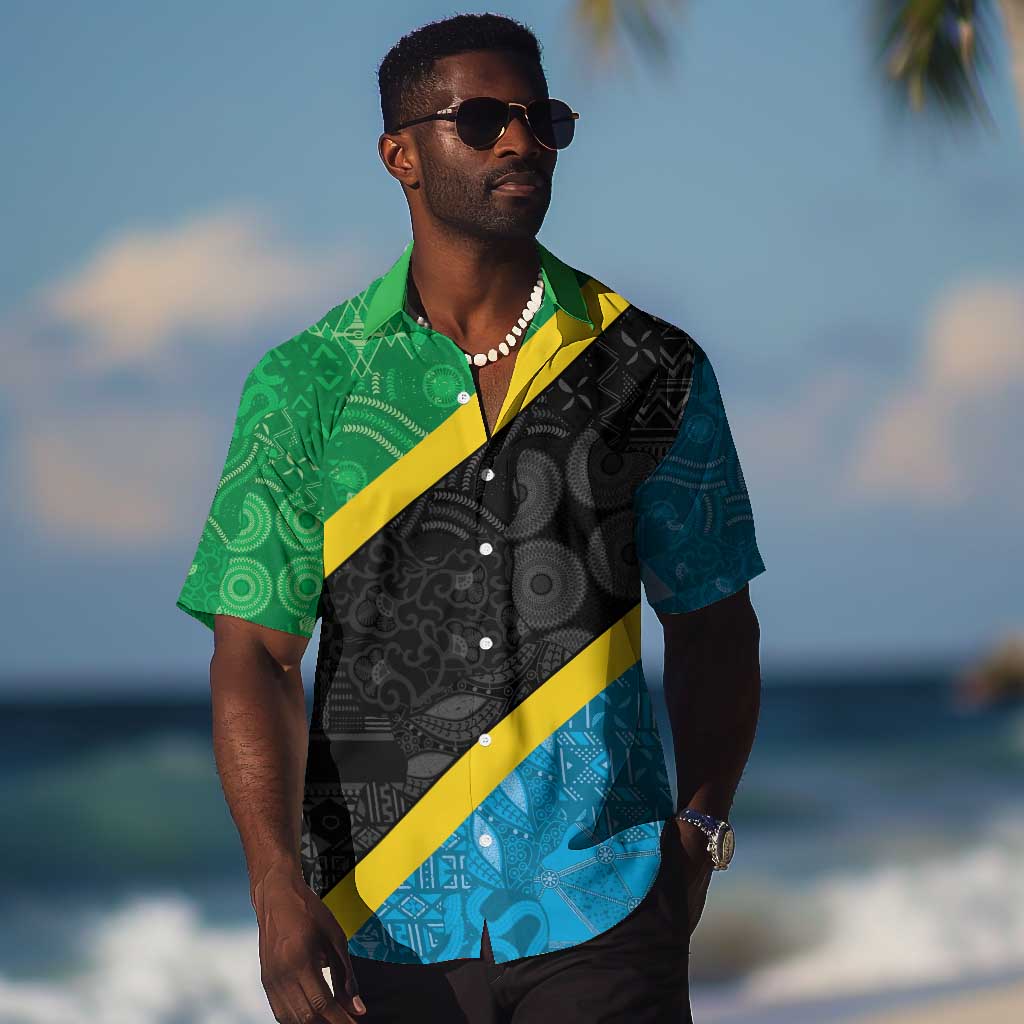 Tanzania 255 Hawaiian Shirt African Mix Pattern Flag Motif - African Pride