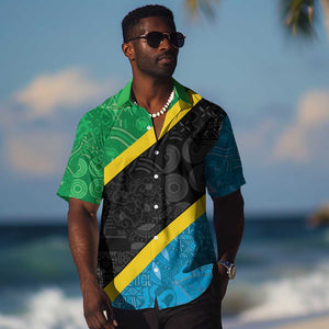 Tanzania 255 Hawaiian Shirt African Mix Pattern Flag Motif - African Pride