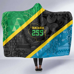 Tanzania 255 Hooded Blanket African Mix Pattern Flag Motif - African Pride