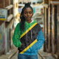Tanzania 255 Hoodie African Mix Pattern Flag Motif - African Pride
