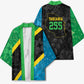 Tanzania 255 Kimono African Mix Pattern Flag Motif