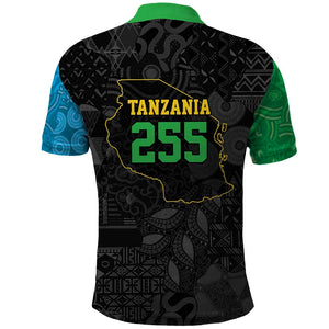 Tanzania 255 Polo Shirt African Mix Pattern Flag Motif - African Pride