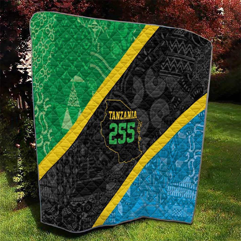 Tanzania 255 Quilt African Mix Pattern Flag Motif - African Pride