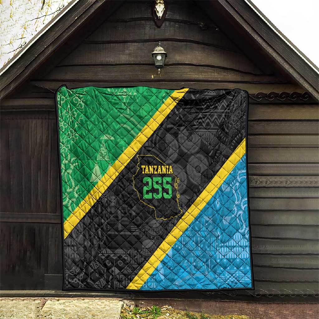 Tanzania 255 Quilt African Mix Pattern Flag Motif - African Pride