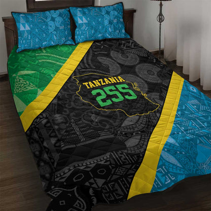 Tanzania 255 Quilt Bed Set African Mix Pattern Flag Motif - African Pride