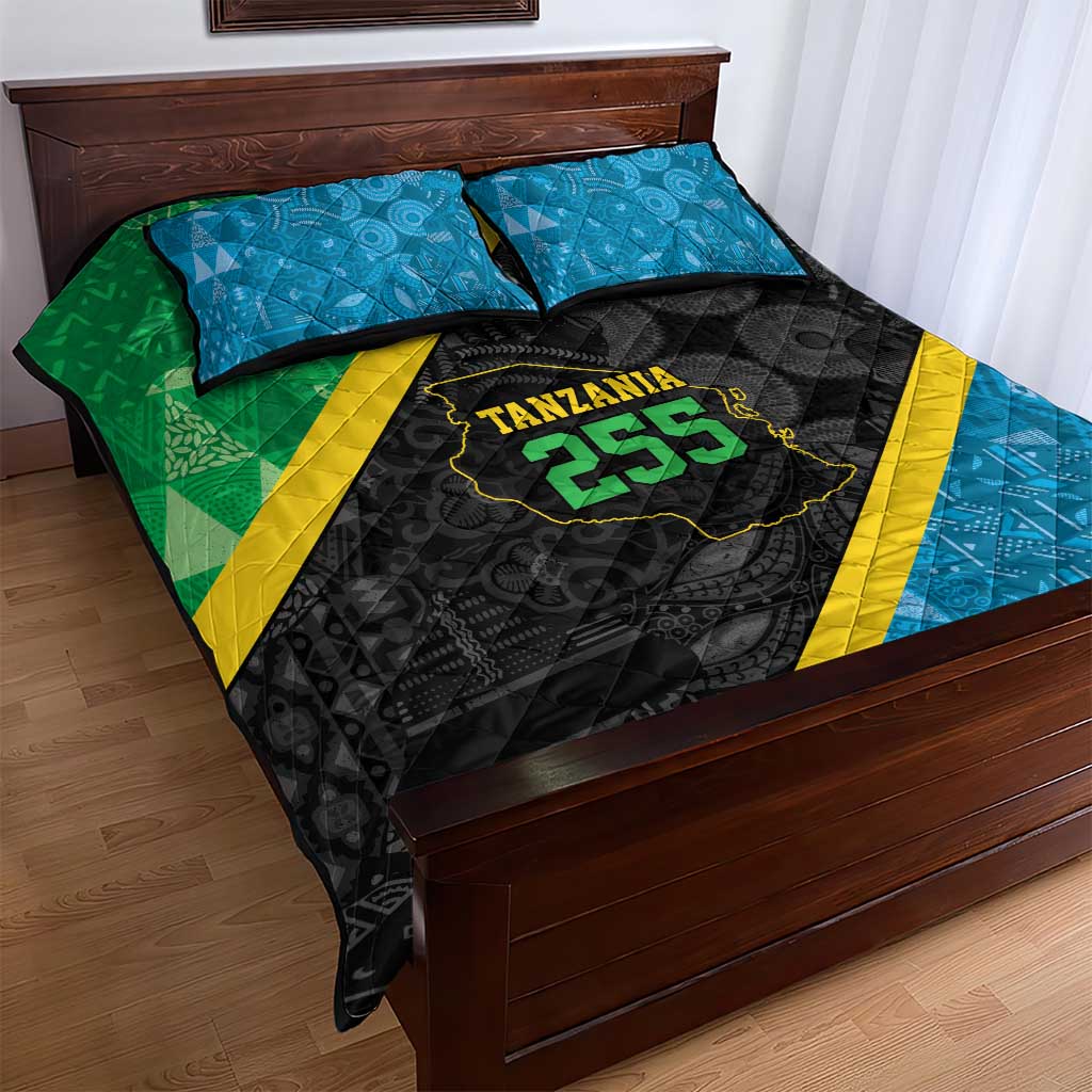 Tanzania 255 Quilt Bed Set African Mix Pattern Flag Motif - African Pride