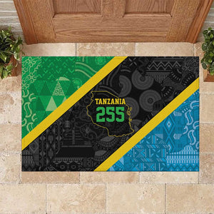 Tanzania 255 Rubber Doormat African Mix Pattern Flag Motif - African Pride