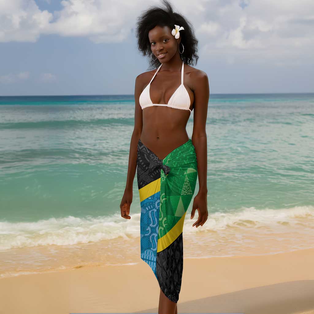 Tanzania 255 Sarong African Mix Pattern Flag Motif - African Pride