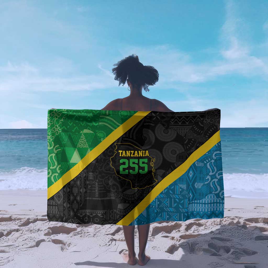 Tanzania 255 Sarong African Mix Pattern Flag Motif - African Pride