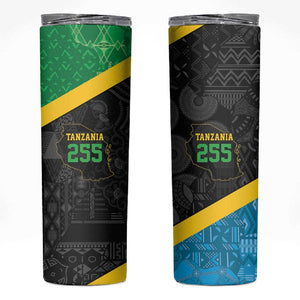 Tanzania 255 Skinny Tumbler African Mix Pattern Flag Motif - African Pride