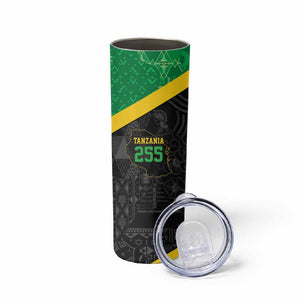 Tanzania 255 Skinny Tumbler African Mix Pattern Flag Motif - African Pride