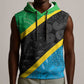 Tanzania 255 Sleeveless Hoodie African Mix Pattern Flag Motif - African Pride