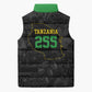 Tanzania 255 Sleeveless Puffer Jacket African Mix Pattern Flag Motif