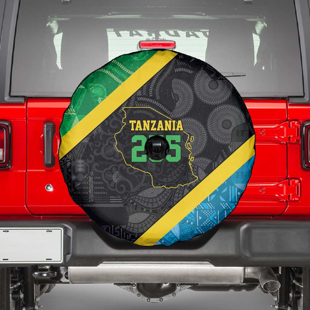 Tanzania 255 Spare Tire Cover African Mix Pattern Flag Motif - African Pride